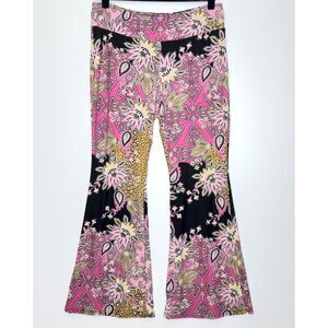 No Boundaries Hippie Boho Flare Stretch High Waist Pants Women's Size XXL